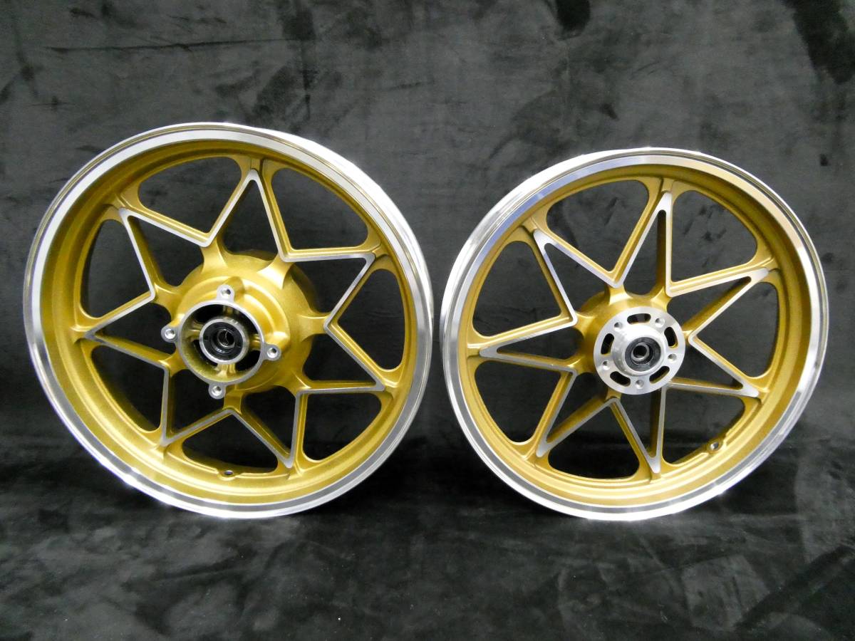 ゼファー400 キャストホイール ゴールド/金 前17インチ後18インチ