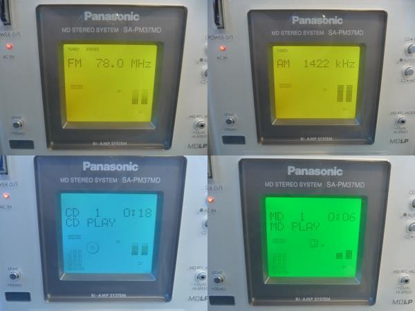 Panasonic パナソニック CD/MD/カセット ミニコンポ SA-PM37MD(MD