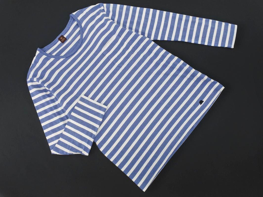 TAKEO KIKUCHI タケオキクチ ボーダー カットソー size3/白x青 ebc3 メンズ(長袖Tシャツ)｜売買されたオークション ...