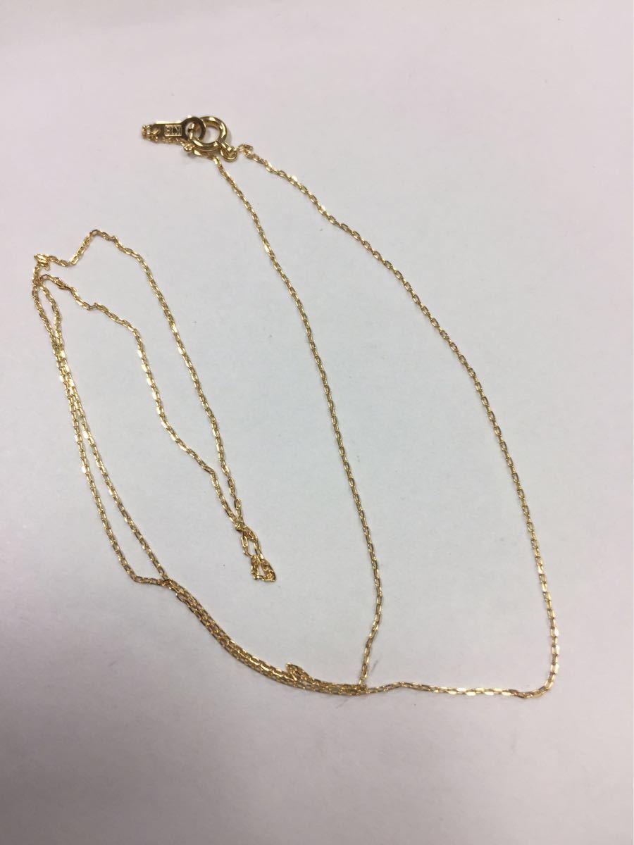 K18イエローゴールド 50cm 小豆ネックレス 新品 本物 18金 レディース_1