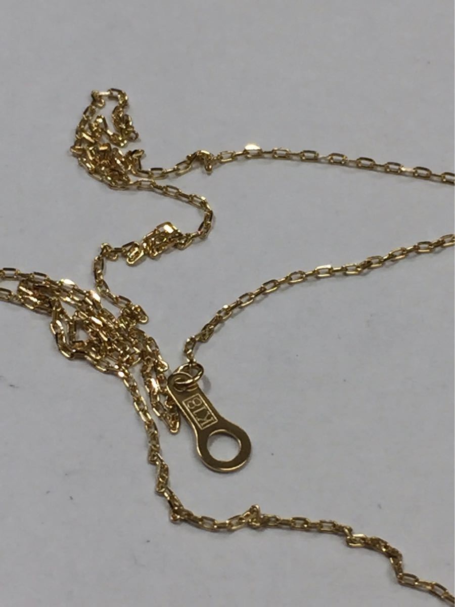 K18イエローゴールド 50cm 小豆ネックレス 新品 本物 18金 レディース_3