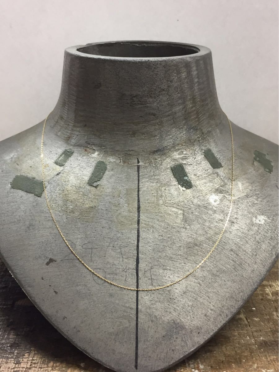 K18イエローゴールド 50cm 小豆ネックレス 新品 本物 18金 レディース_4