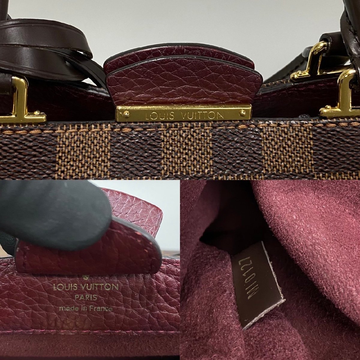 1円 □極美品□ LOUIS VUITTON ルイヴィトン ダミエ マレ バケット 