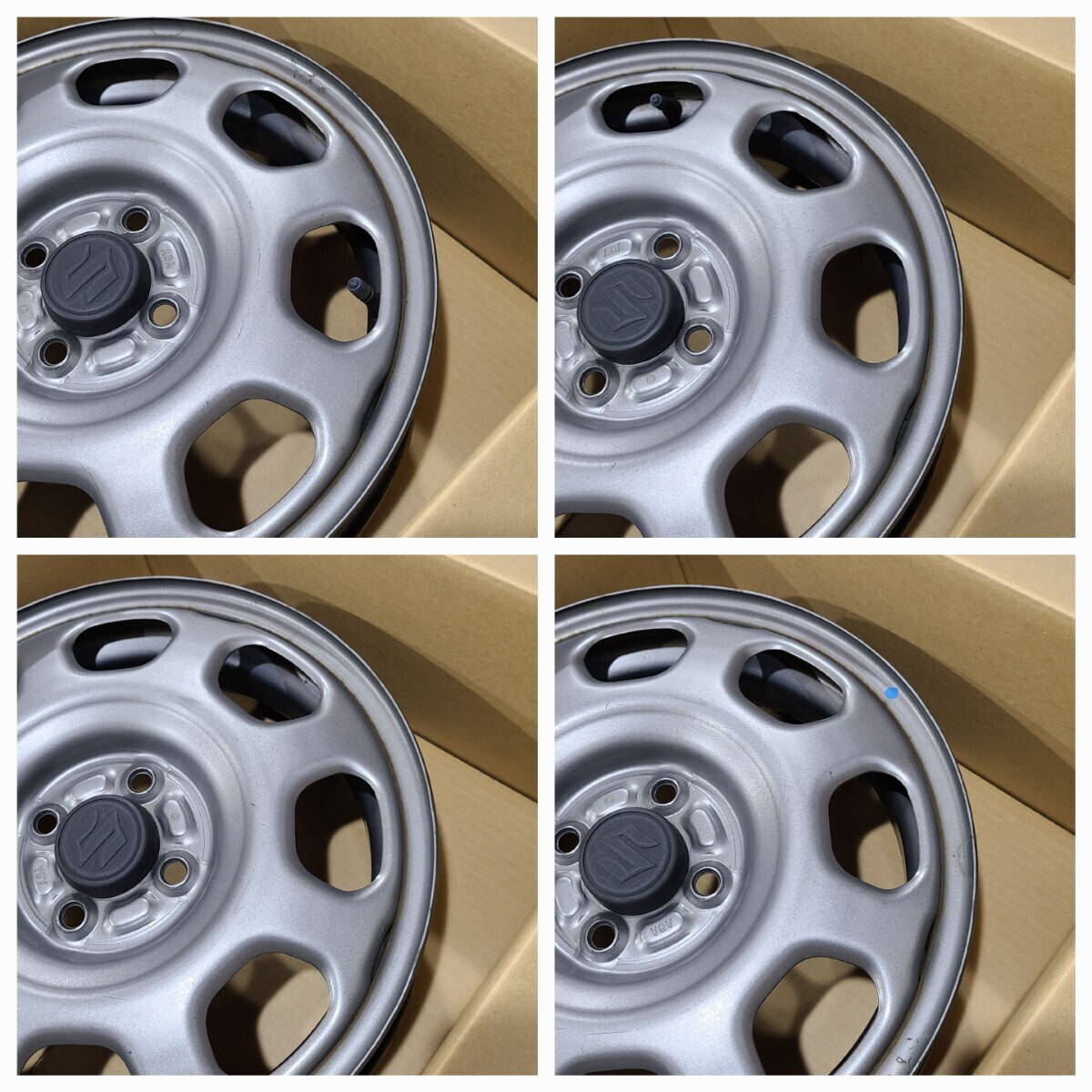 スズキ ハスラー 純正 スチール 15インチ 4.5J 4穴 PCD100 +45 ハブ径