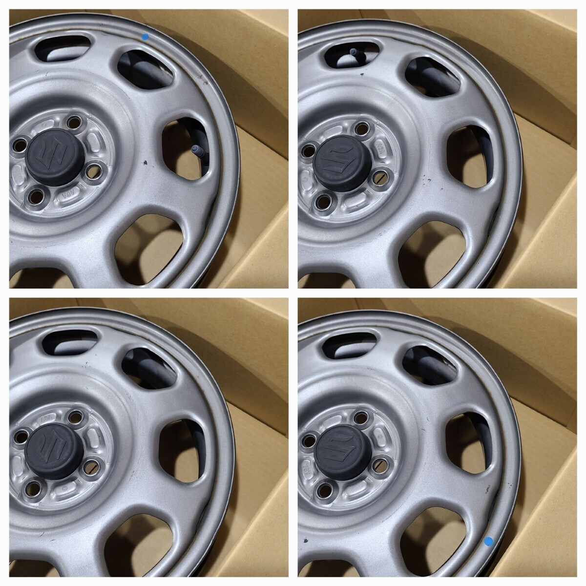 スズキ ハスラー 純正 スチール 15インチ 4.5J 4穴 PCD100 +45 ハブ径