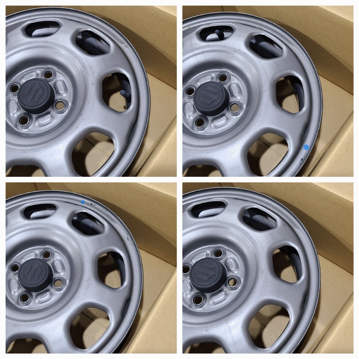 スズキ ハスラー 純正 スチール 15インチ 4.5J 4穴 PCD100 +45 ハブ径