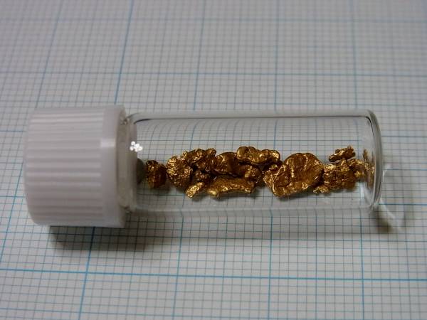 □北海道福島町 知内川の砂金□国産鉱物(原石)｜売買された