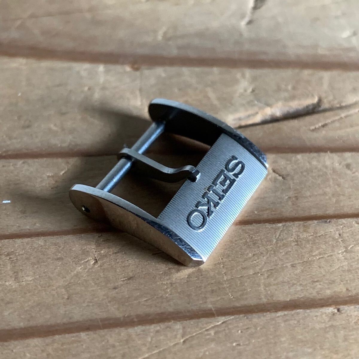 真》美品 SEIKO ステンレス 純正 尾錠 メンズ バックル SS 