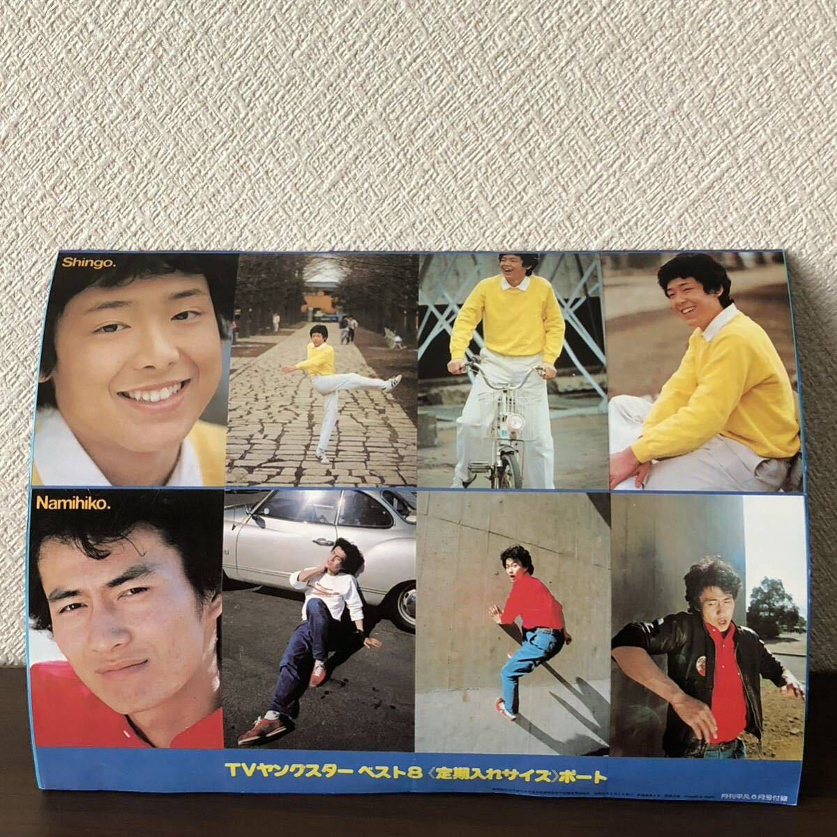 月刊平凡 1980年6月号 付録 TVヤングスターベスト8ポート 田原俊彦