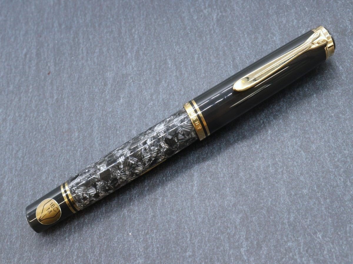 限定品/24金プレート付/18C) Pelikan ペリカン 万年筆 ペン先18C750 計