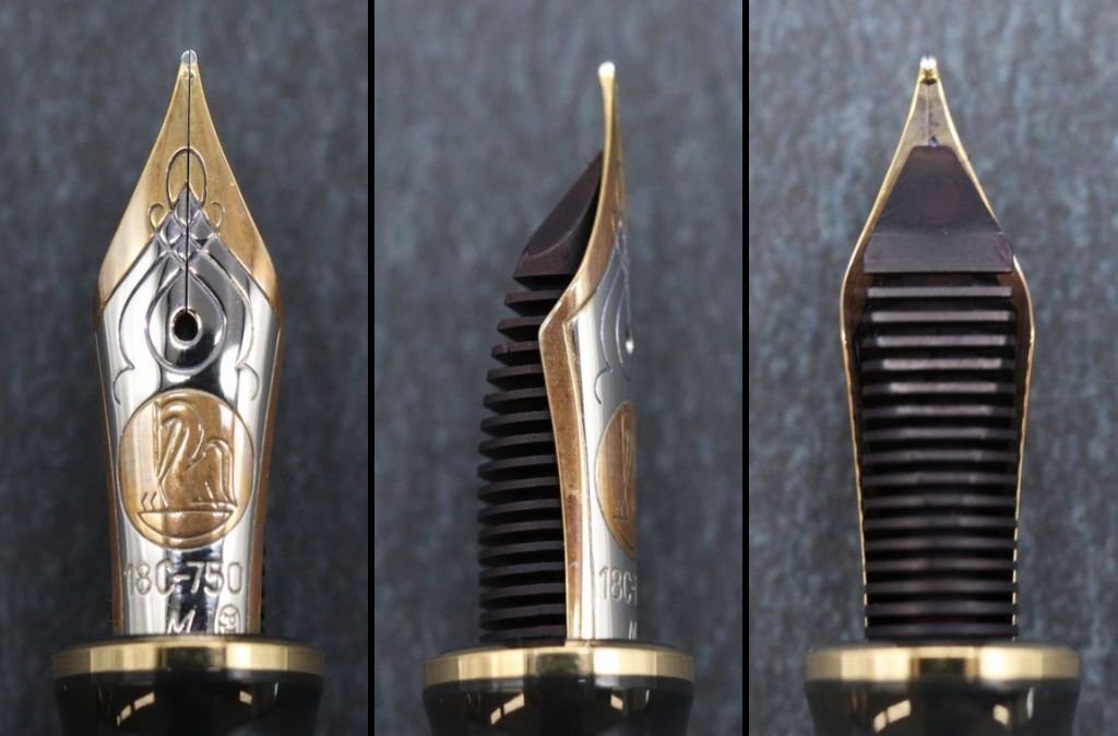 限定品/24金プレート付/18C) Pelikan ペリカン 万年筆 ペン先18C750 計