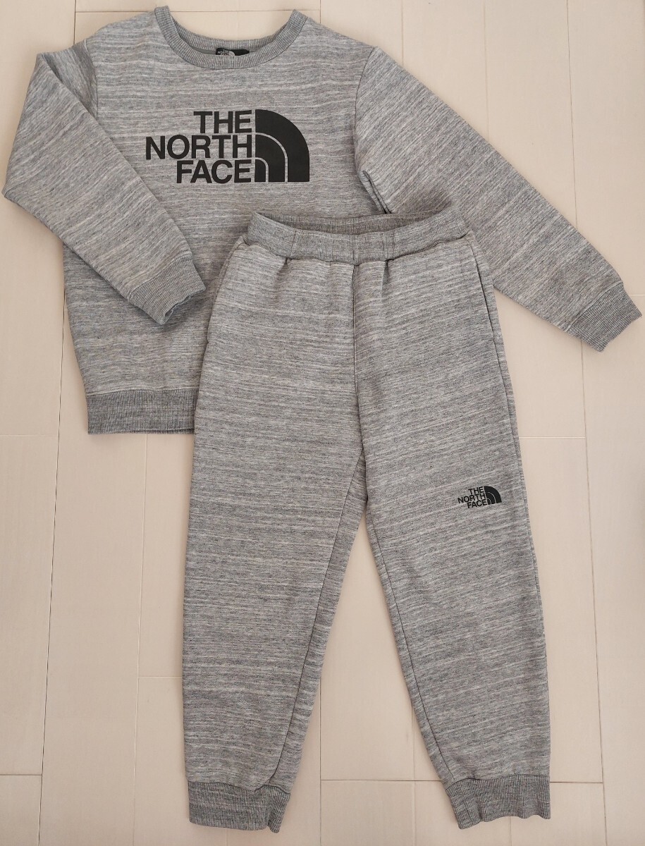 ザ ノースフェイス　キッズ　ジュニア　スエット　上下　セットアップ　130　グレー_1