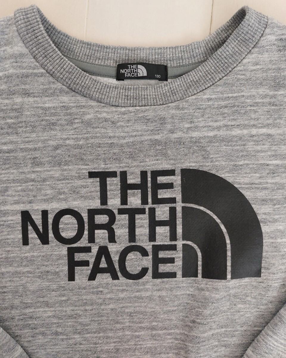 ザ ノースフェイス　キッズ　ジュニア　スエット　上下　セットアップ　130　グレー_3