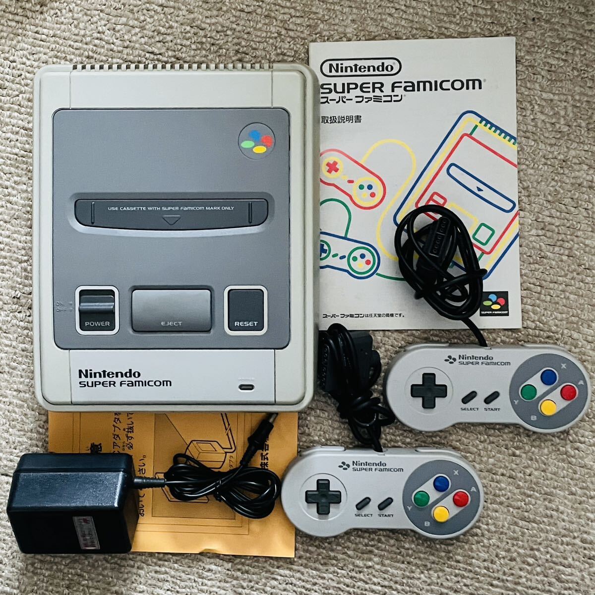 スーパーファミコン コントローラー ACアダプター 説明書 付き任天堂 Nintendo SHVC-001 初期型_10