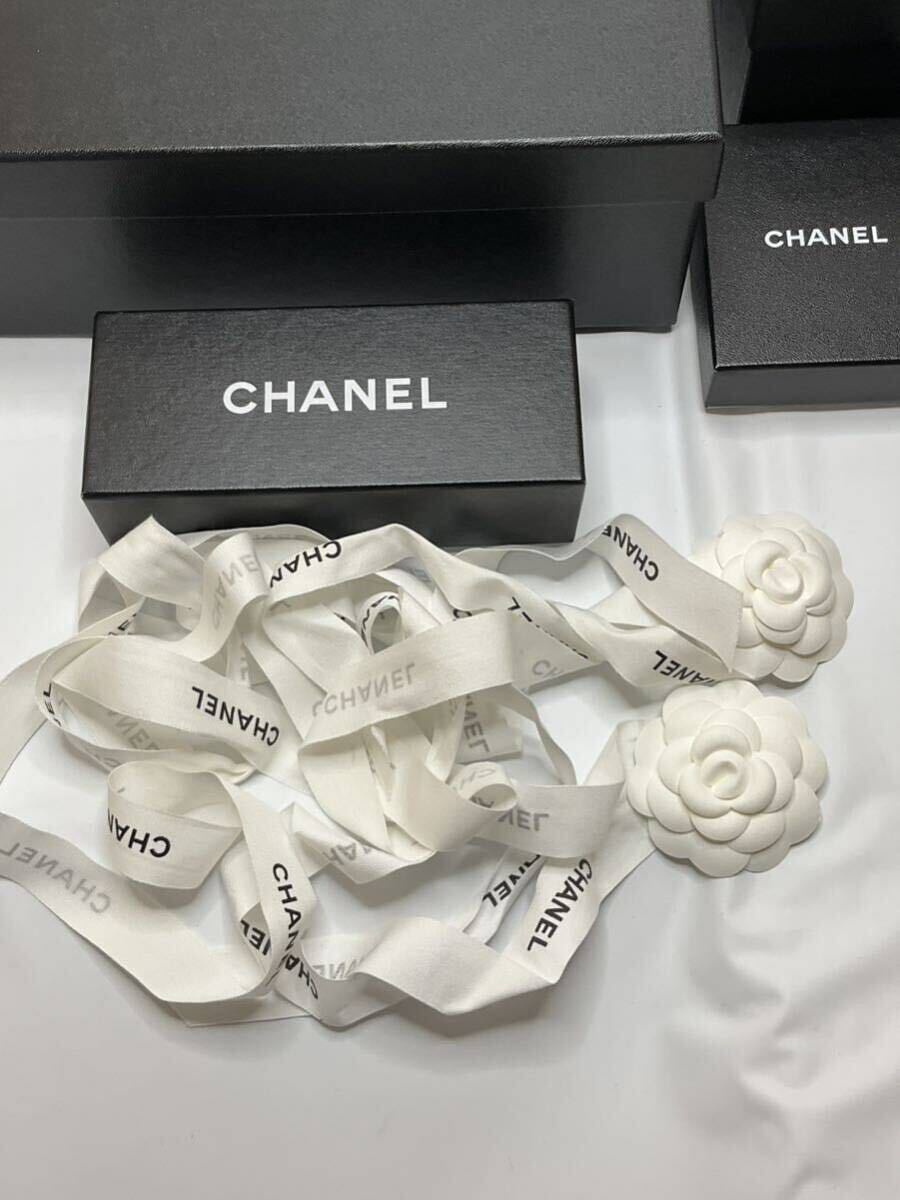 CHANEL 大量　まとめ売り　空箱 セット　リボン　カメリア　ジュエリー箱 CHANEL シャネル 空箱 BOX 空き箱 保存箱 カメリア付き飾りリボン