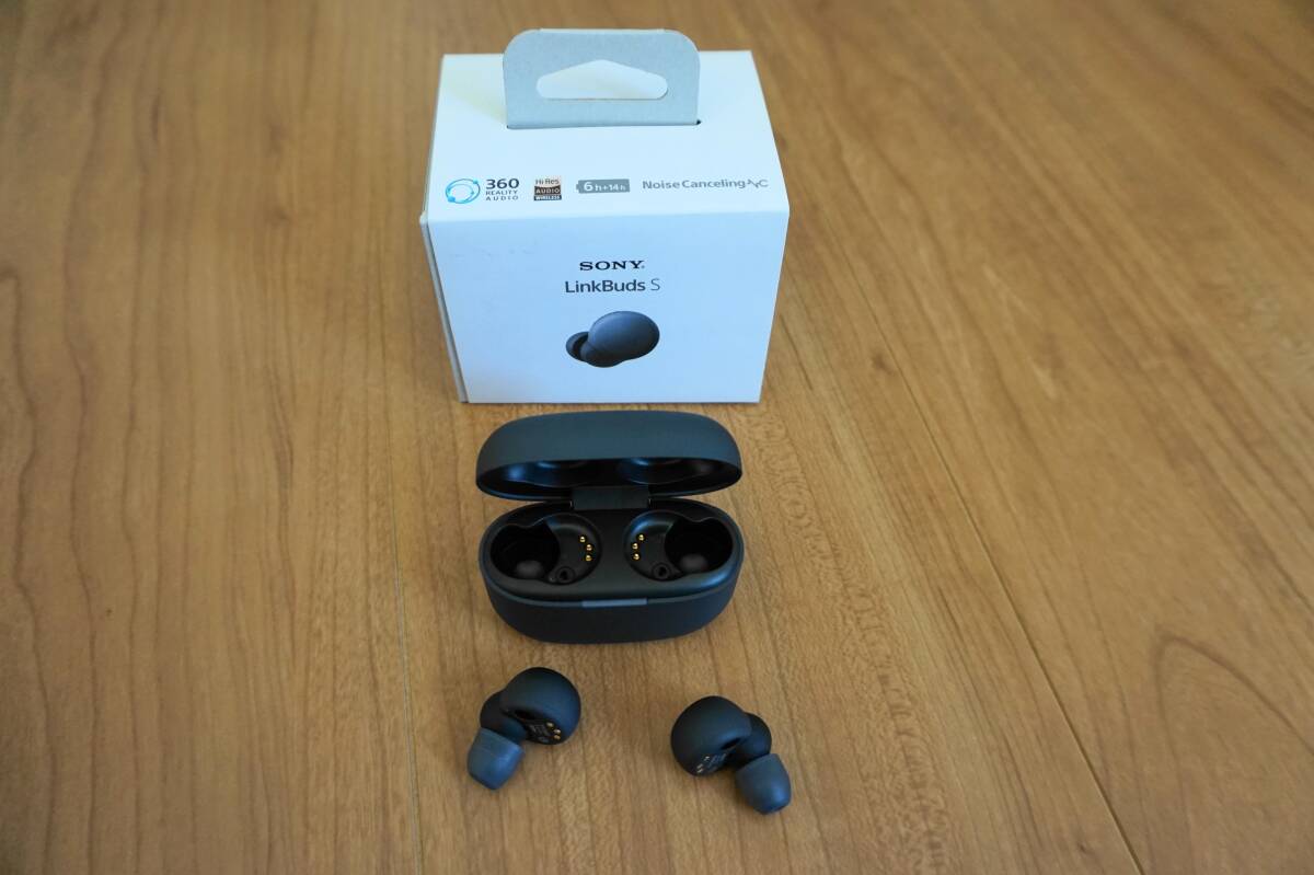 美品 SONY ソニー LinkBuds S WF-LS900N BC ブラック BLACK ワイヤレスイヤホン ノイズキャンセリング 完全ワイヤレス_1