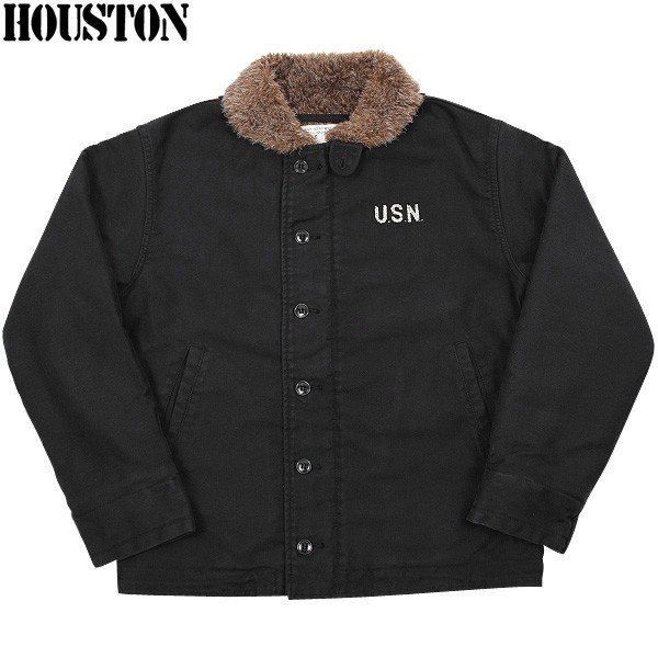 新品HOUSTONヒューストンU.S.NAVY 5N-1デッキジャケット36BLACK