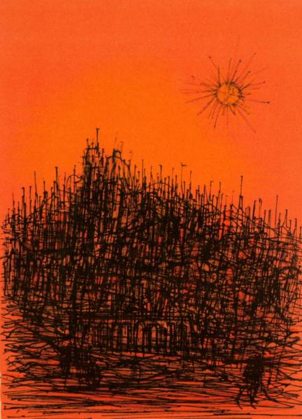 ジャン・カルズー『太陽』◆リトグラフ◆直筆サイン◆人気！額装