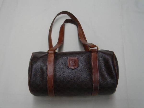 l55/美品★セリーヌ★マカダム柄ミニボストンバッグ