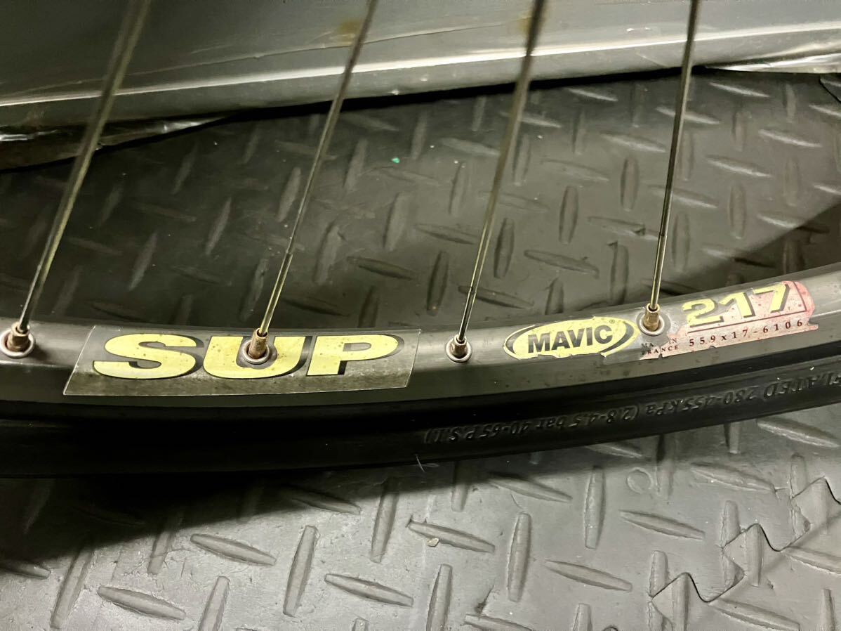 中古 SHIMANO XTR (M950) ハブ+ MAVIC 217 S.U.P. リム 手組みホイール