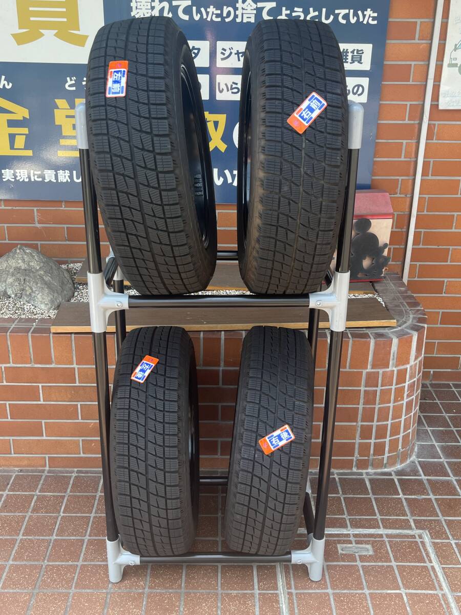 【s3560】BIG WAYビッグウエイ　 B-WINビーウィン ホイール＆15インチ　スタッドレスタイヤ　ICE ESPORTE＆タイヤ置きセット売り☆美品☆_7