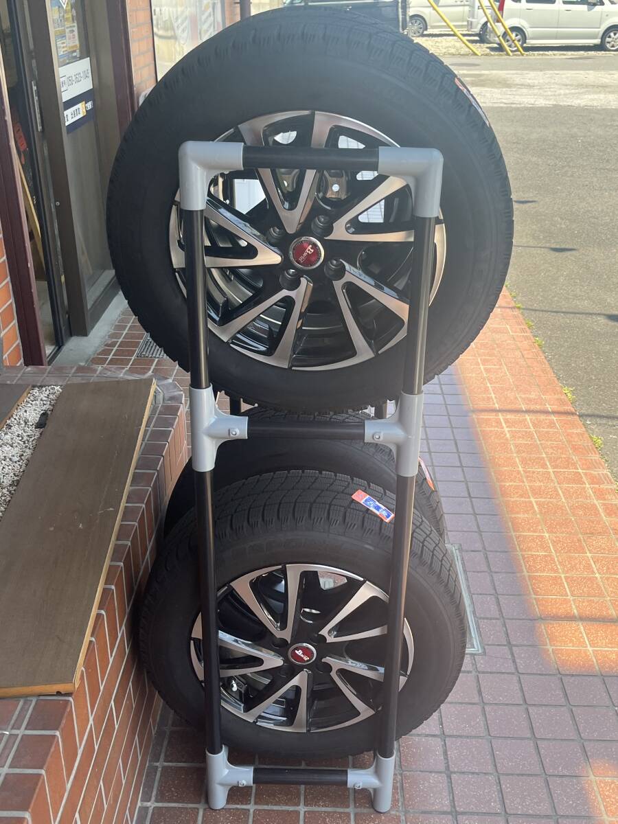 【s3560】BIG WAYビッグウエイ　 B-WINビーウィン ホイール＆15インチ　スタッドレスタイヤ　ICE ESPORTE＆タイヤ置きセット売り☆美品☆_8