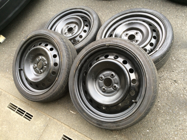 ラクティス純正 鉄チン 4本 165/45R16 ラクティス純正☆軽カー流用に 