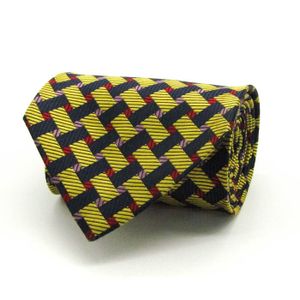 五大陸 ブランド ネクタイ チェック柄 格子柄 シルク PO メンズ イエロー gotairiku