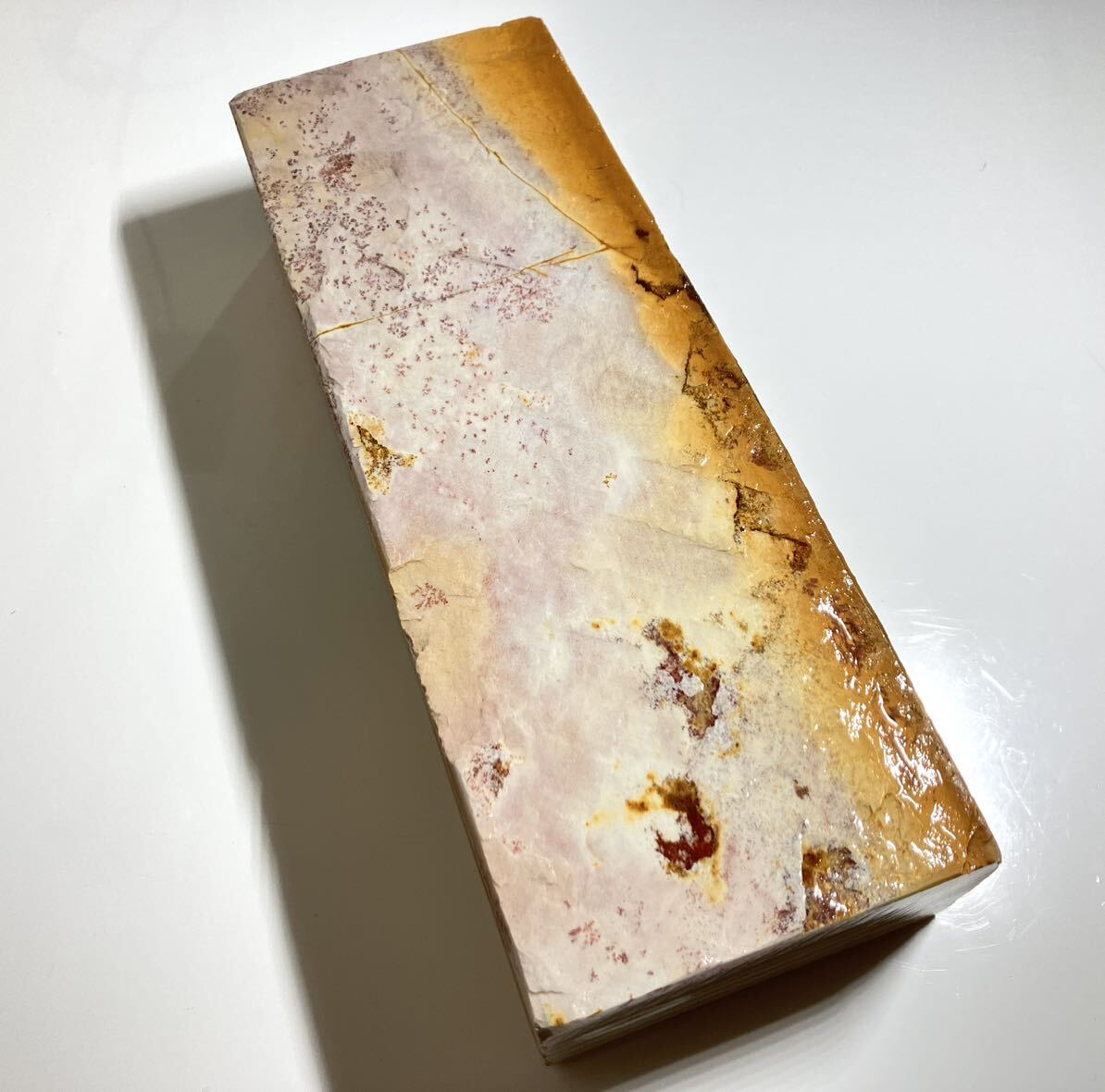 天然砥石 京都 大平 巣板 蓮華 2245g 仕上砥 鉋 鑿 大工道具 包丁 小刀 彫刻刀 木彫 カミソリ 砥石_7