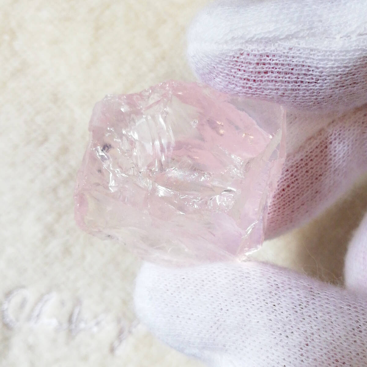 12g ローズクォーツ? クリスタルラフ? 紅水晶? 紅石英? 薔薇石英? 原石 天然石 裸石 ルース パワーストーン ラフカット_8