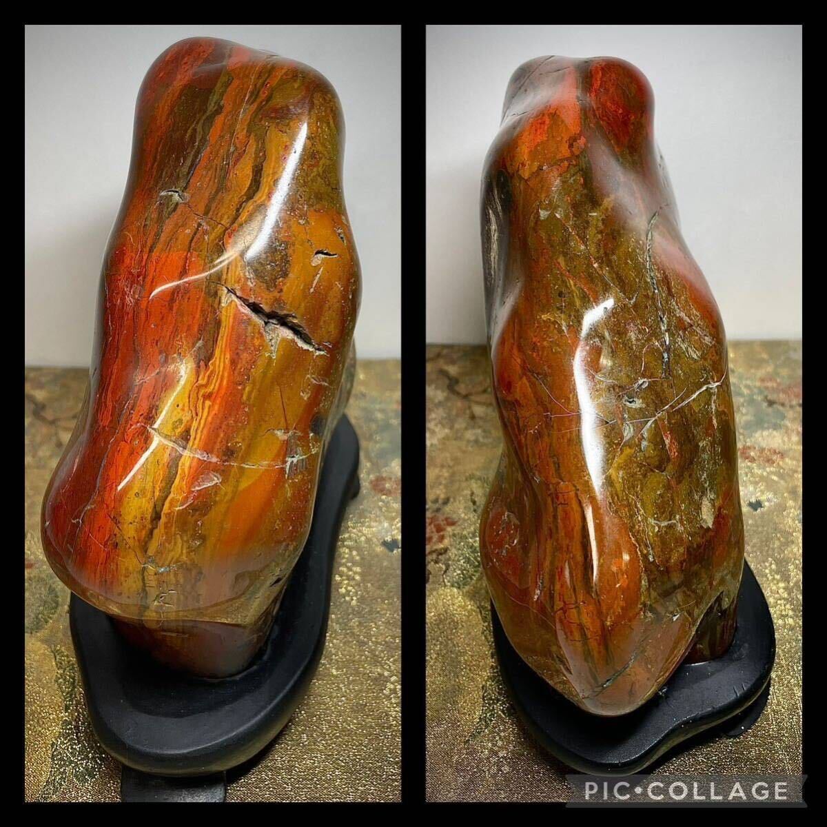 サマー・フェスタ】 水石 佐渡錦紅石 石本体：横27×高19.5×奥行10(cm