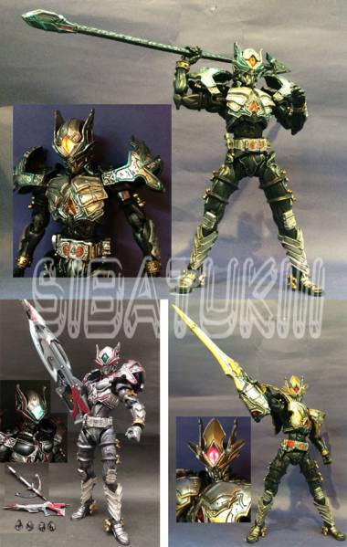 改造S.I.C 仮面ライダー剣ライダーラルク 3体フィギャア発光改(仮面