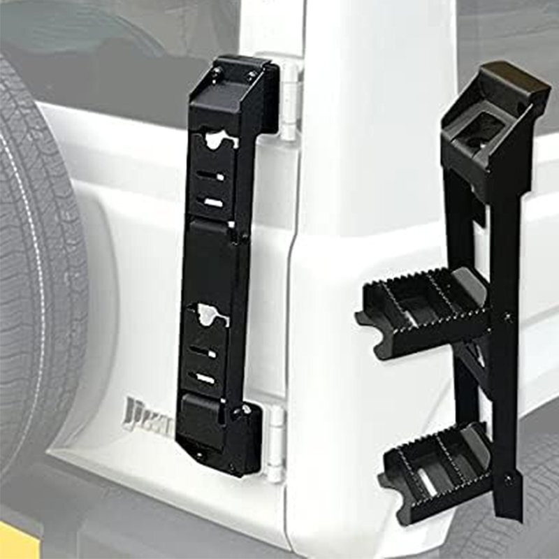 新型スズキジムニー リアラダー ジムニーJB64 JB74 折りたたみ テールラダー クロカン ハシゴ カスタム 外装パーツ アクセサリー ブラック_1