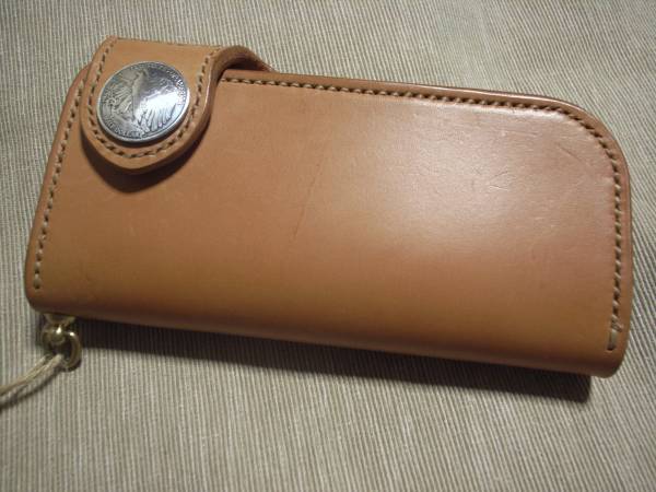 牛革　ヌメ革　総手縫い 長財布 ロングウォレット ハンドメイド