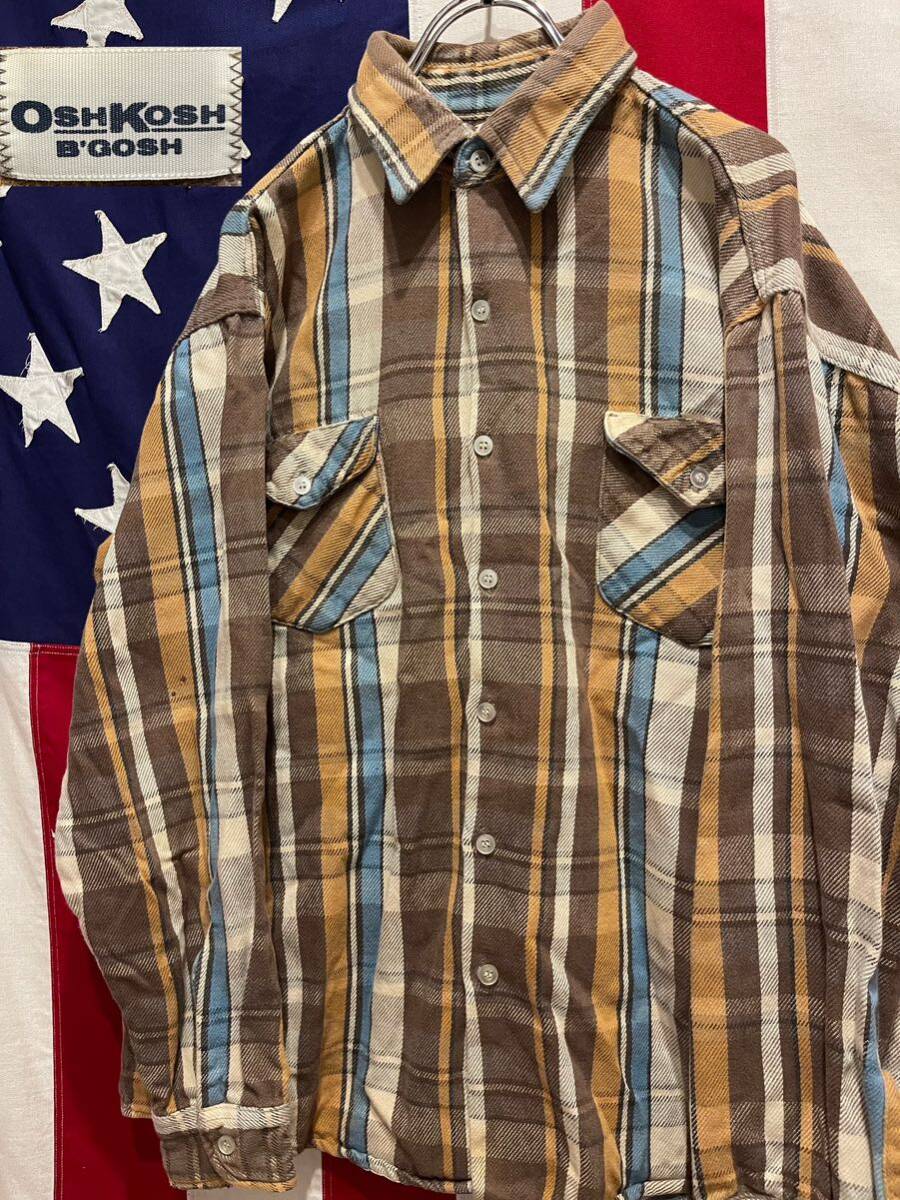 ☆90年代☆USA製☆オシュコシュ☆Osh kosh☆長袖☆ヘビーネル