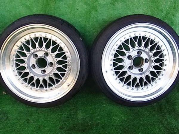 ○BBS RS324 アルミホイール 2本17インチ 訳アリ タイヤおまけ 