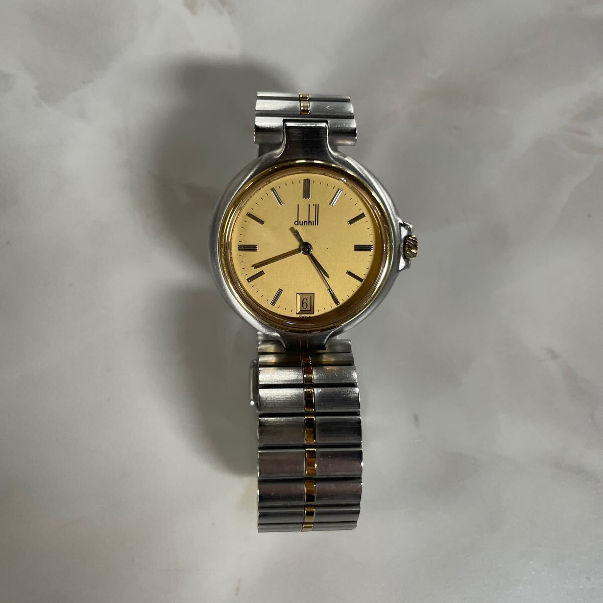 中古品】Dunhill ダンヒル時計 ミレニアム デイト クォーツ コンビ 