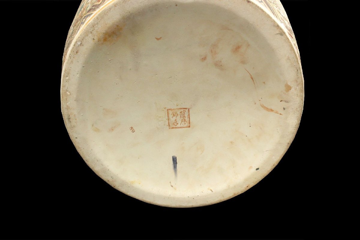 董芸】過去最大級 薩摩焼 薩摩錦手 豪華絢爛 花鳥図 沈香壷 飾り壺 高