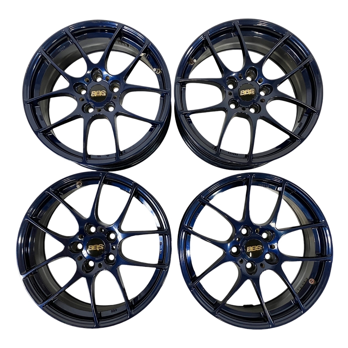 引取限定】 BBS RF505 ホイール 17x7 1/2 17インチ 5穴 ブルー 自動車 