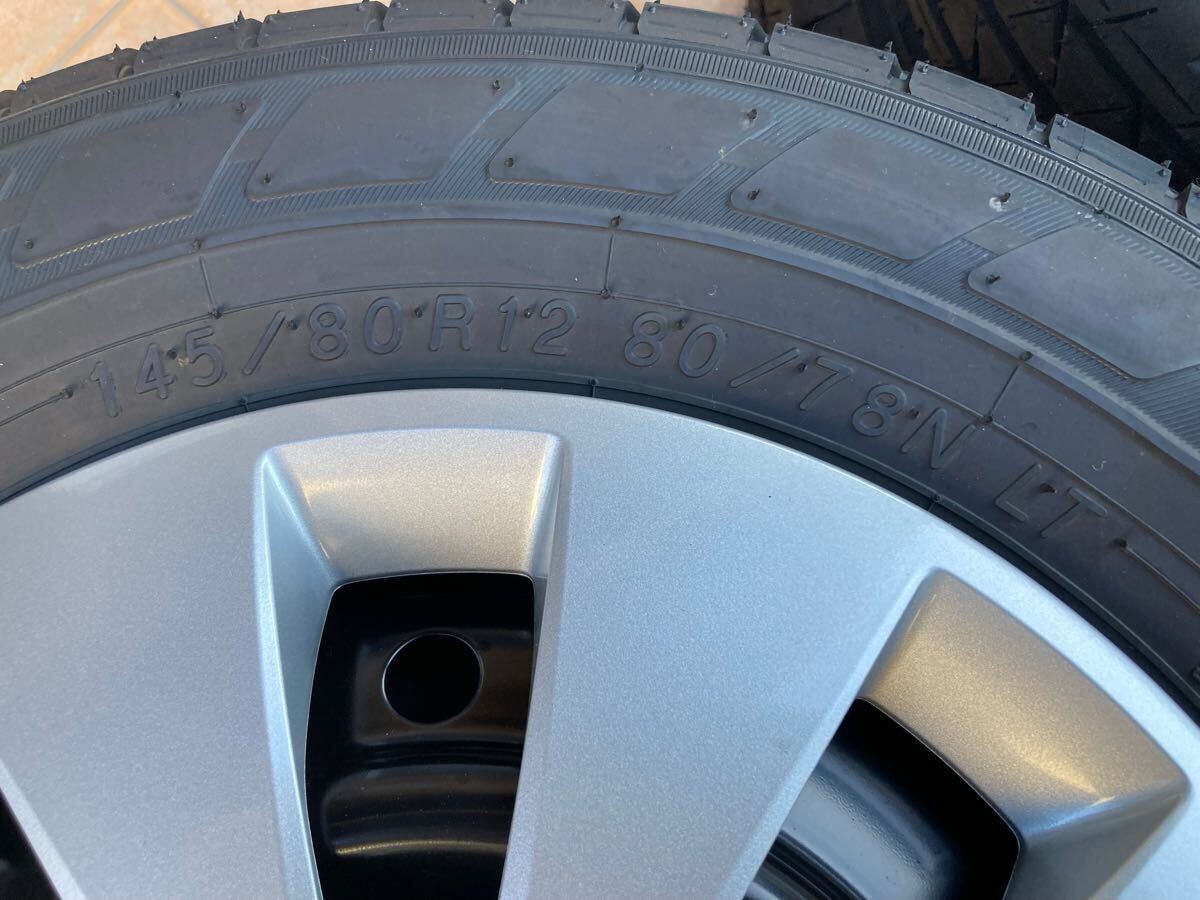 2024年　新車外し スズキ 純正 DA17V エブリィバン 12インチ 4J +45 4穴 PCD100 ホイール YOKOHAMA ブルーアース バン 145/80R12 80/78N LT_3