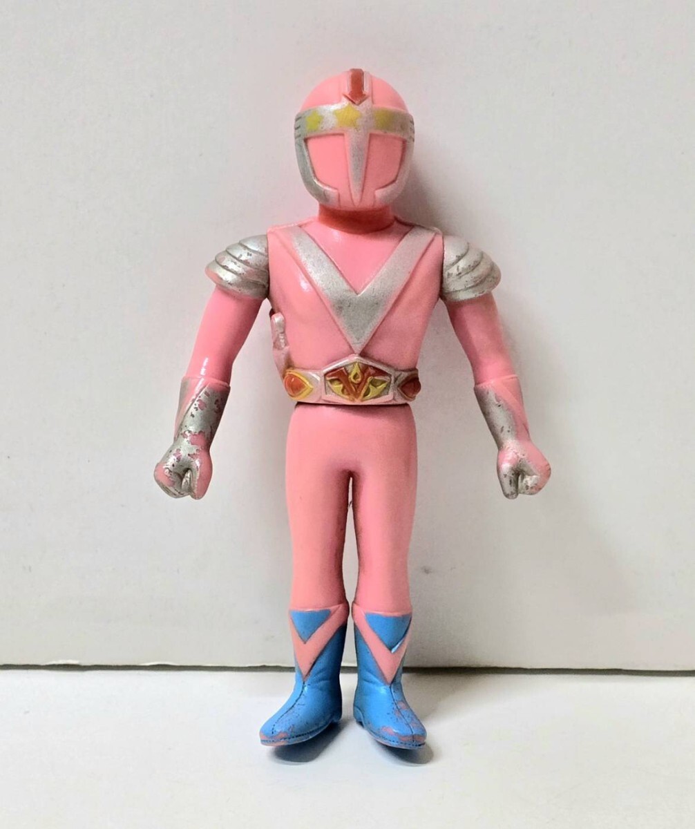 236 ブルマァク 円盤戦争 バンキッド スワン　ピンク 当時物 ソフビ 人形_1