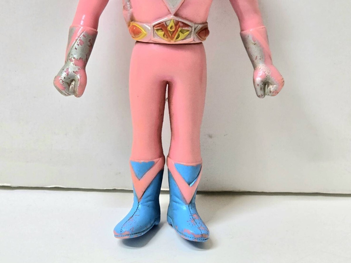 236 ブルマァク 円盤戦争 バンキッド スワン　ピンク 当時物 ソフビ 人形_3