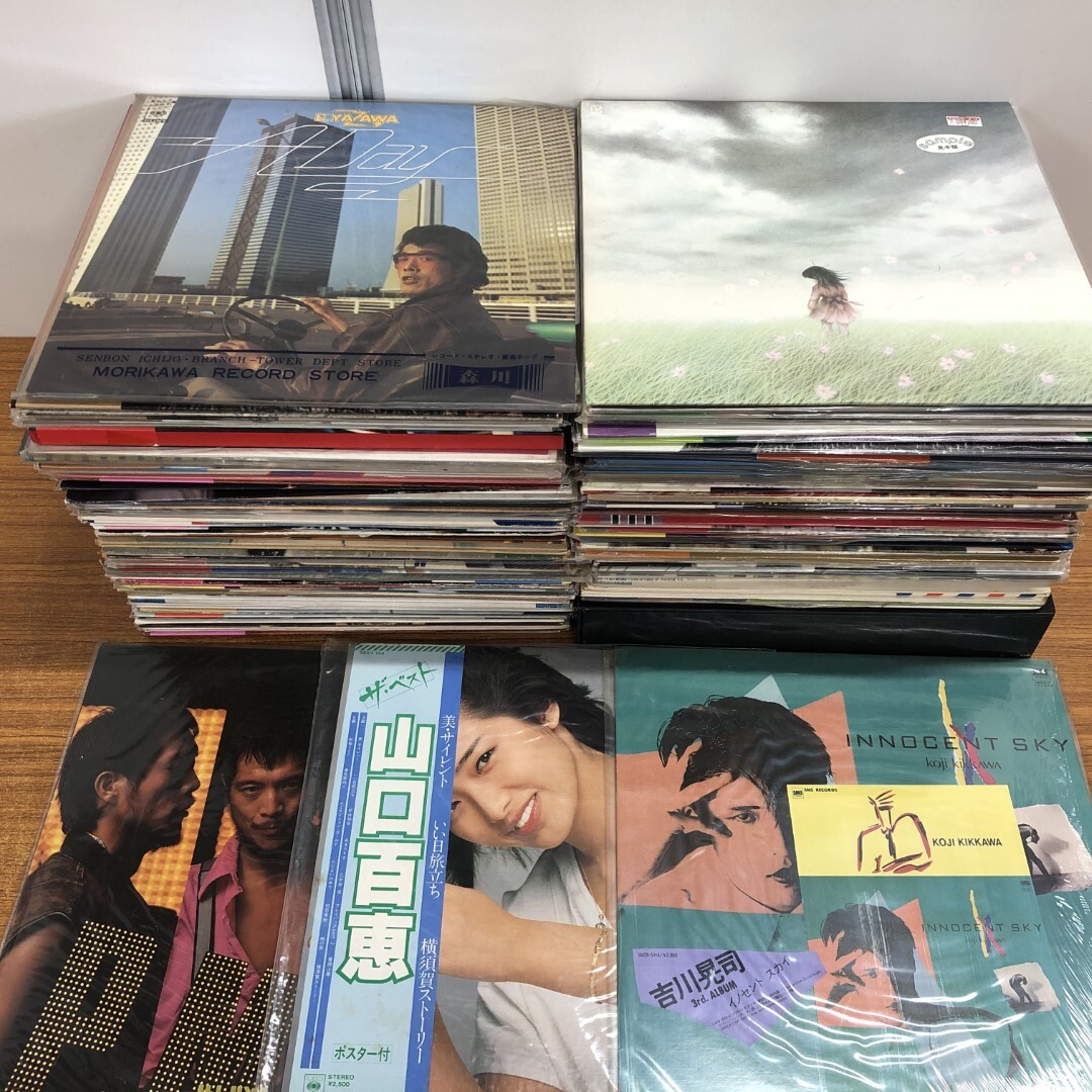 ■02)【同梱不可】邦楽などのLPレコードまとめ売り約95点大量セット/矢沢永吉/吉川晃司/薬師丸ひろ子/松田聖子/さだまさし/C_1