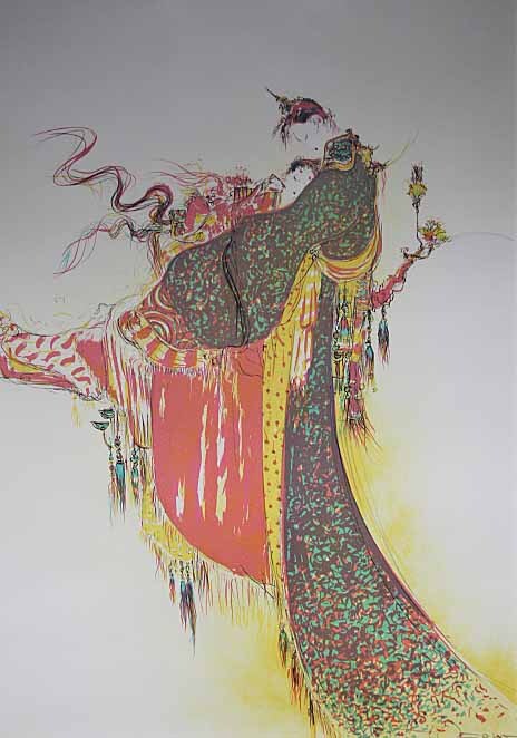 □天野喜孝 【夢の途中】 リトグラフ 直筆サイン エディション有り