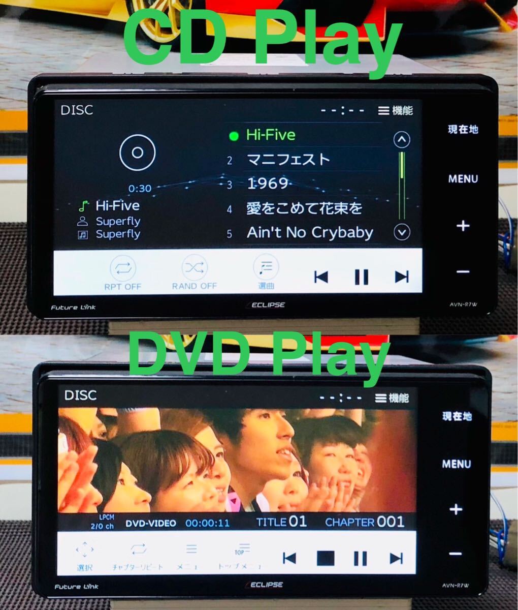 【保証付動作】 ECLIPSEイクリプスメモリーナビ【AVN-R7W】4×4地デジフルセグTV/Bluetooth/WiFi/USB/CD/DVD/SD再生_4
