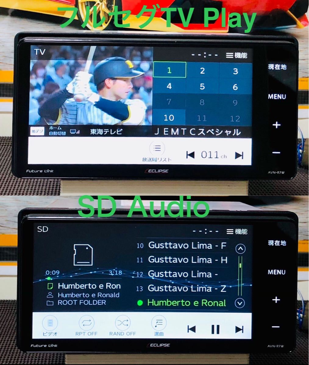 【保証付動作】 ECLIPSEイクリプスメモリーナビ【AVN-R7W】4×4地デジフルセグTV/Bluetooth/WiFi/USB/CD/DVD/SD再生_5