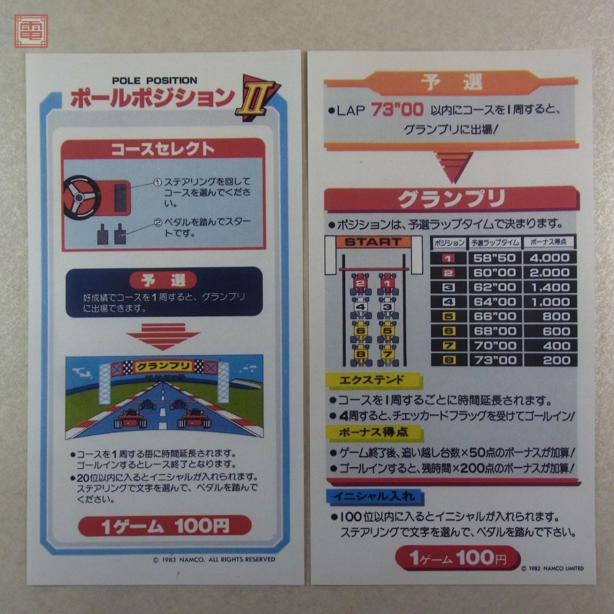 1円〜 ナムコ/NAMCO ポールポジションII POLE POSITION 2 動作確認済