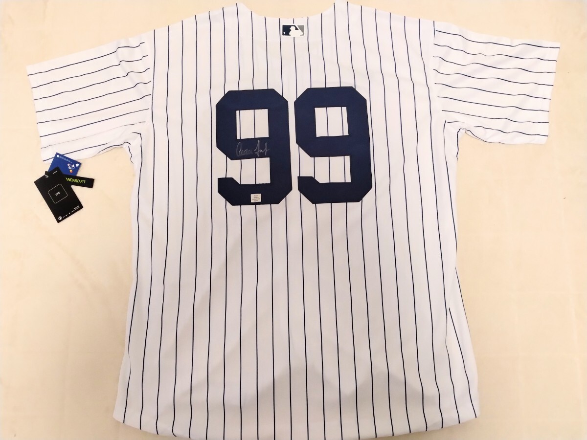 アーロン・ジャッジ 直筆サイン タグ付 ユニフォーム ニューヨークヤンキース MLB 大谷翔平 ライバル スーパースター レア品 COA_4