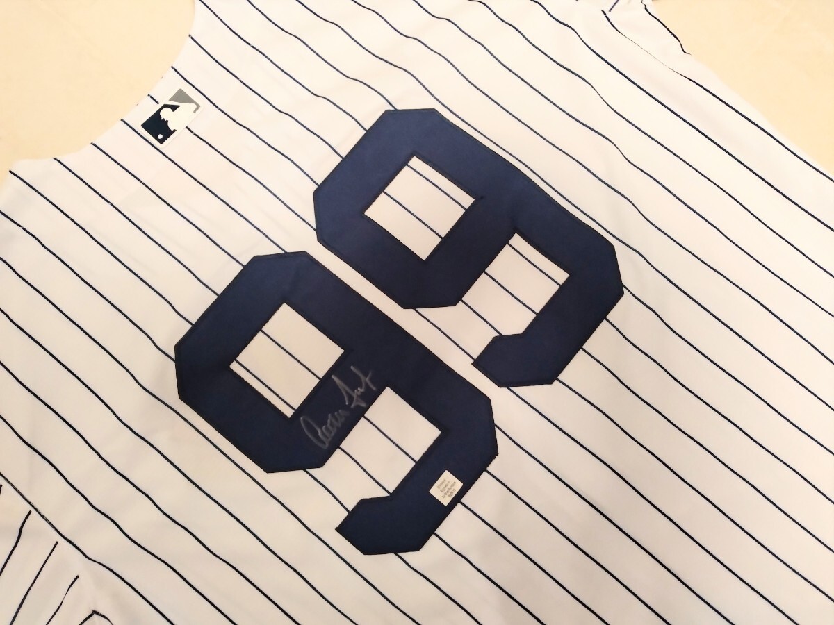 アーロン・ジャッジ 直筆サイン タグ付 ユニフォーム ニューヨークヤンキース MLB 大谷翔平 ライバル スーパースター レア品 COA_8