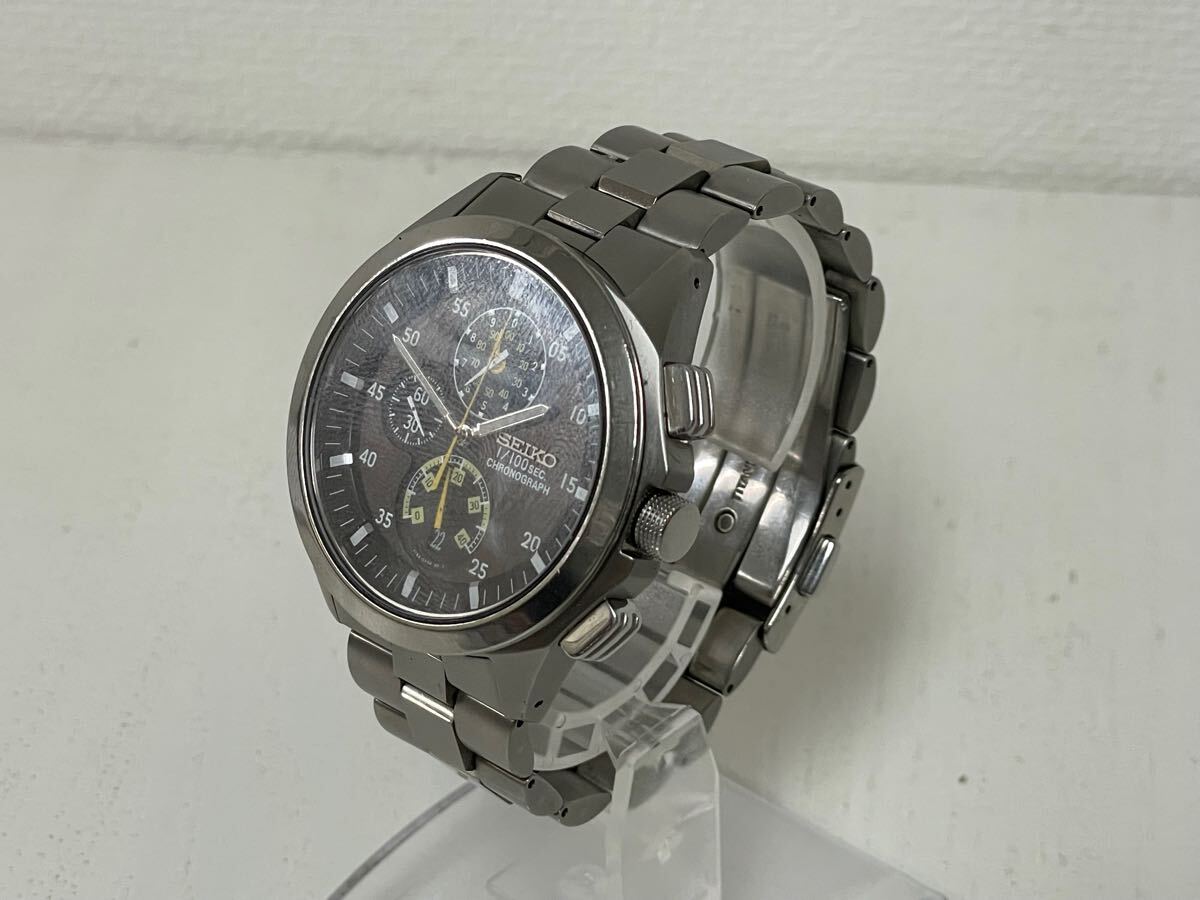 11129h 電池交換済 SEIKO 腕時計 クォーツ セイコー 1/100sec 